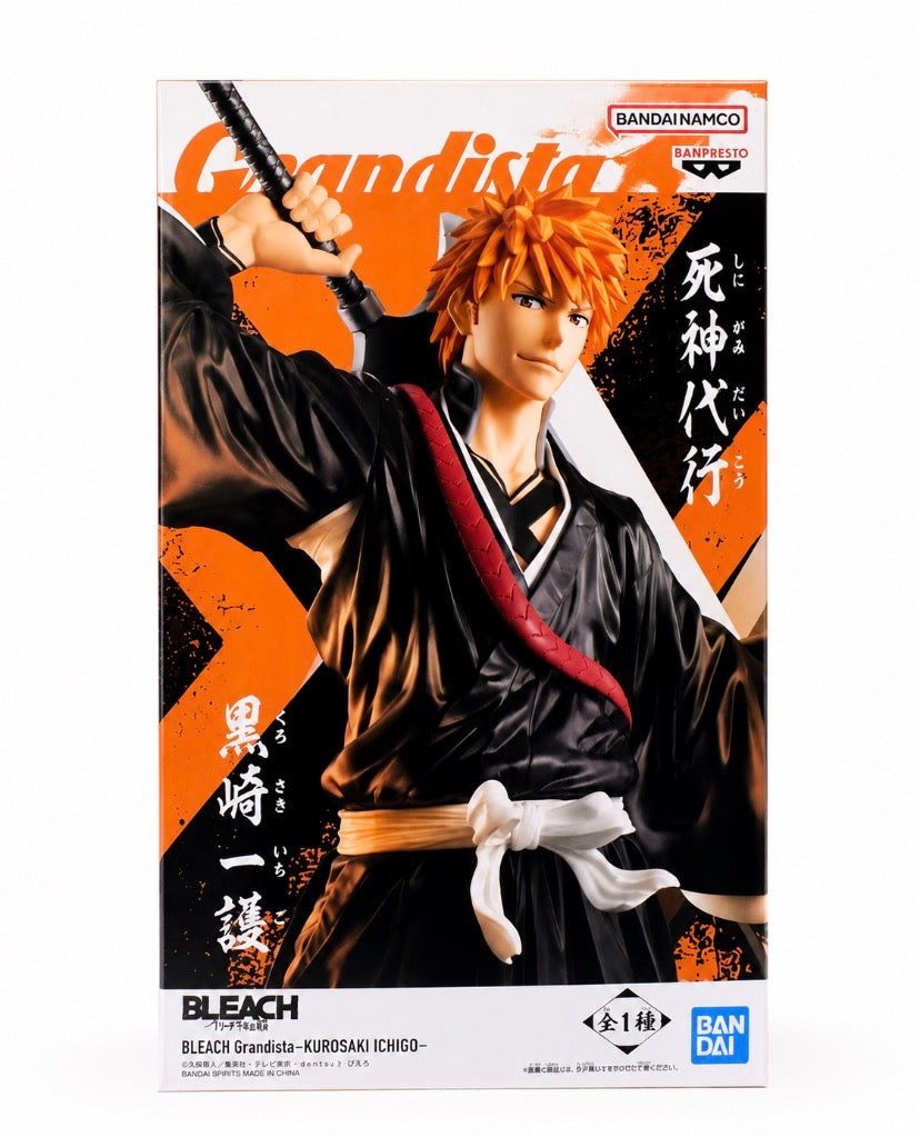 Bleach Grandista Ichigo Kurosaki Banpresto figure box packaging front view